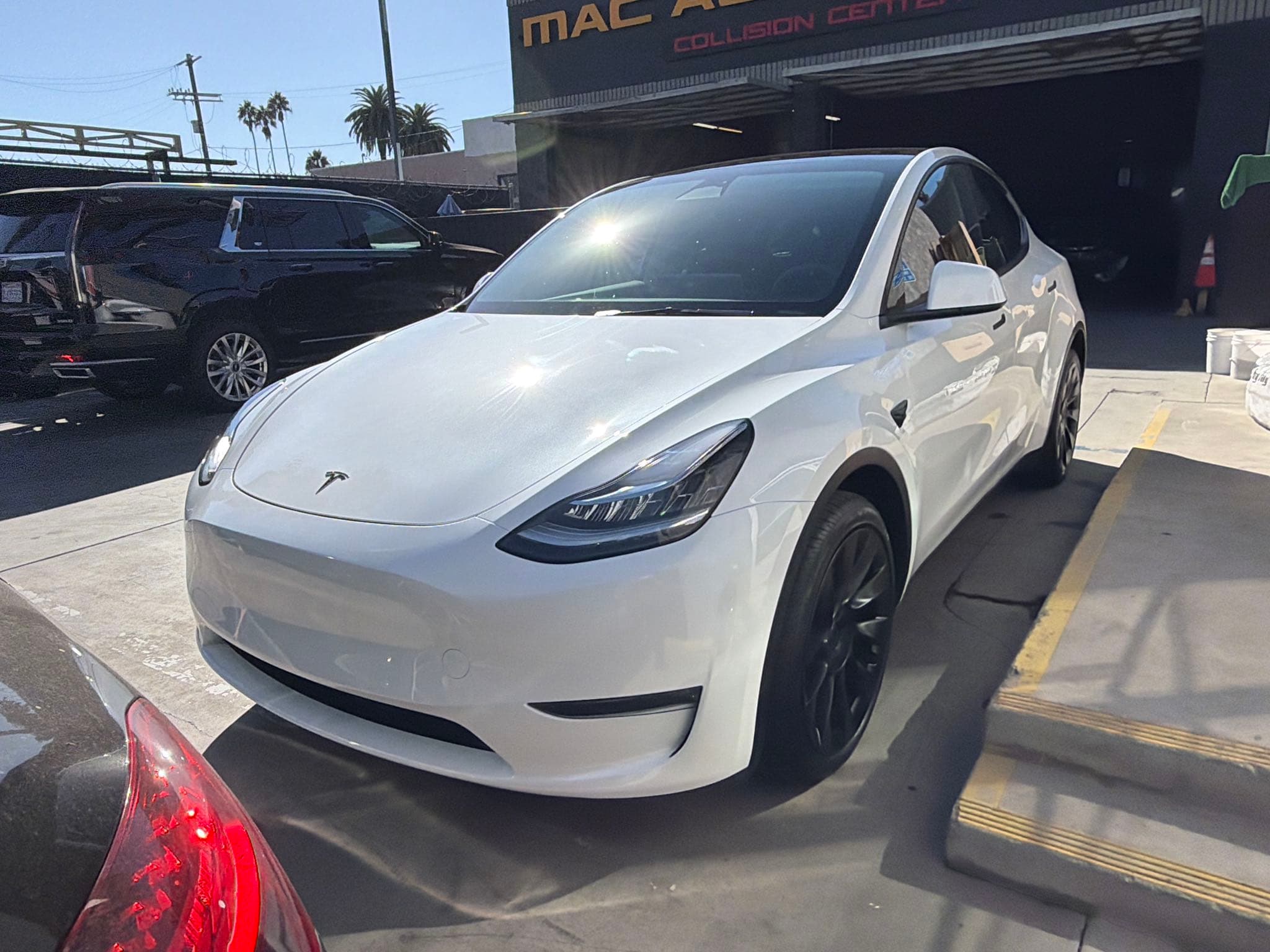 2023 Tesla Model Y after front collision repair in Los Angeles