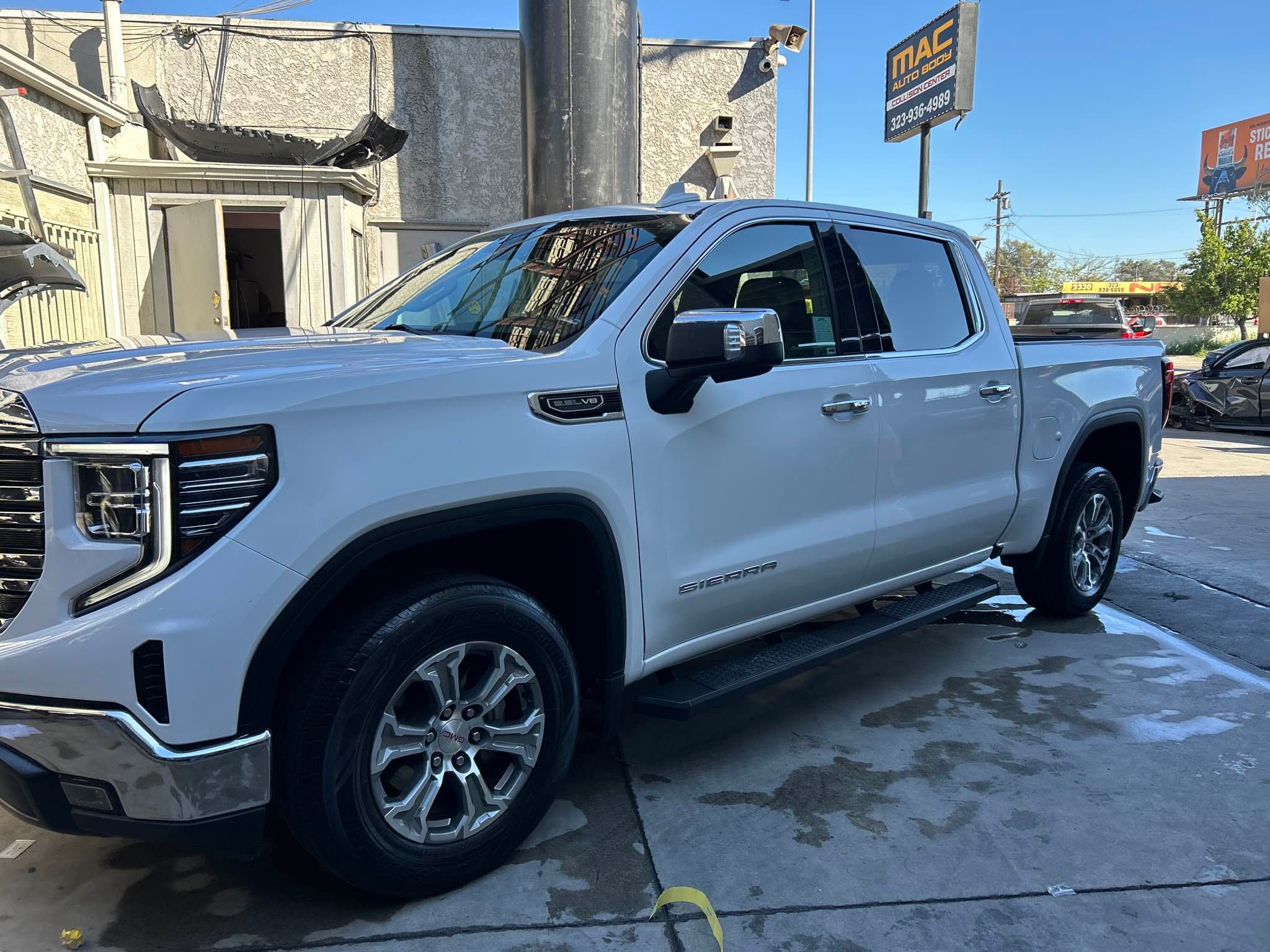 2024 GMC Sierra 1500 after driver-side collision repair in Los Angeles