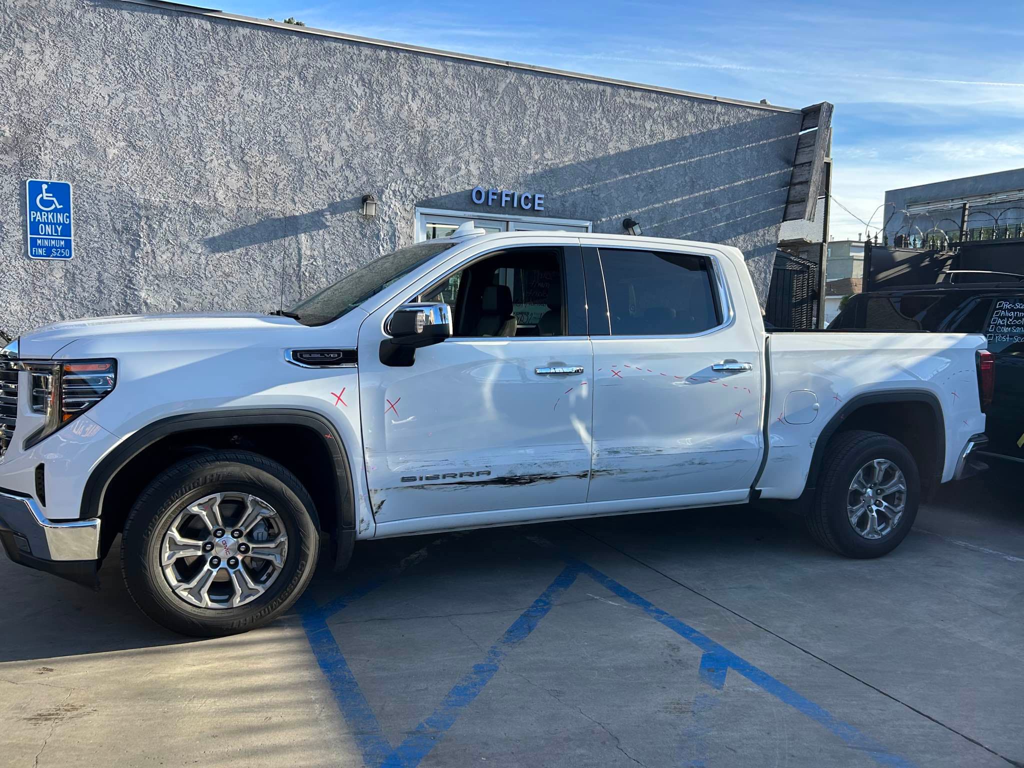 2024 GMC Sierra 1500 before driver-side collision repair in Los Angeles