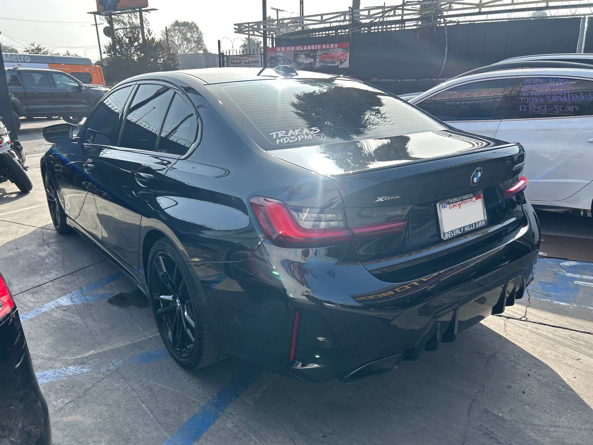 2024 BMW M340i after rear-left collision repair