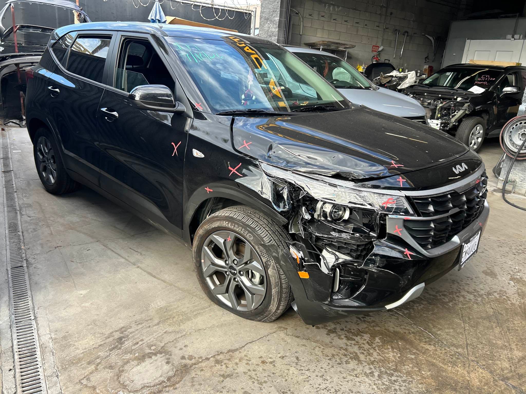 2026 Kia Seltos before front-right collision repair in Los Angeles