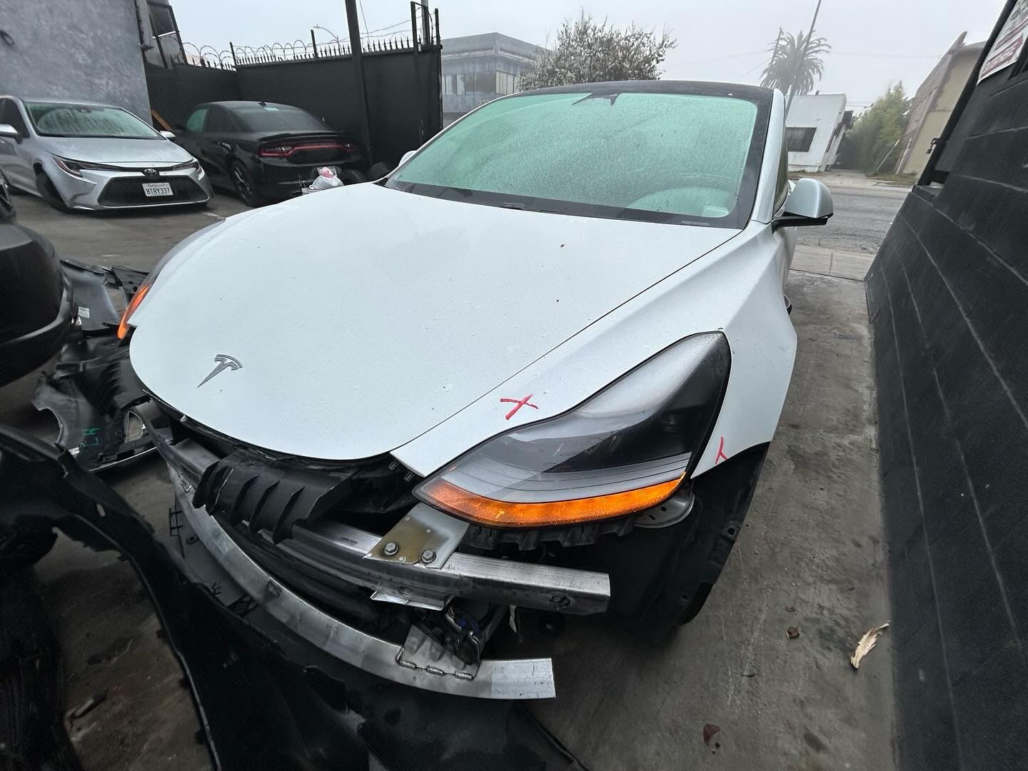 2023 Tesla Model Y before front-end repair
