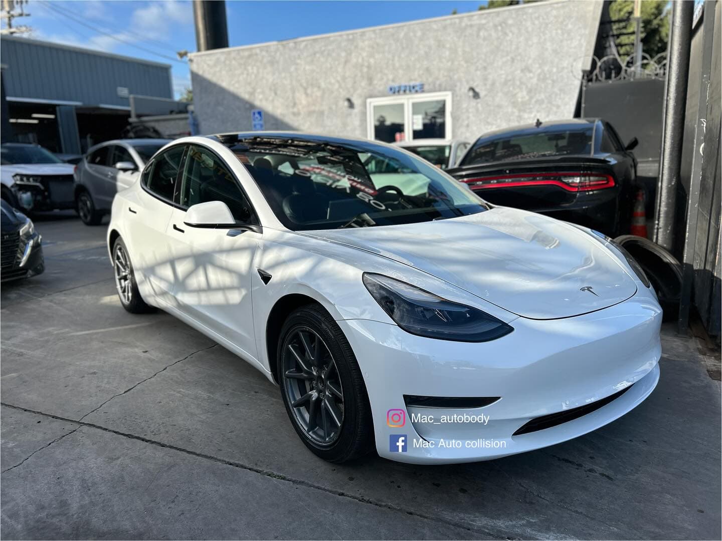 2023 Tesla Model Y after front-end repair