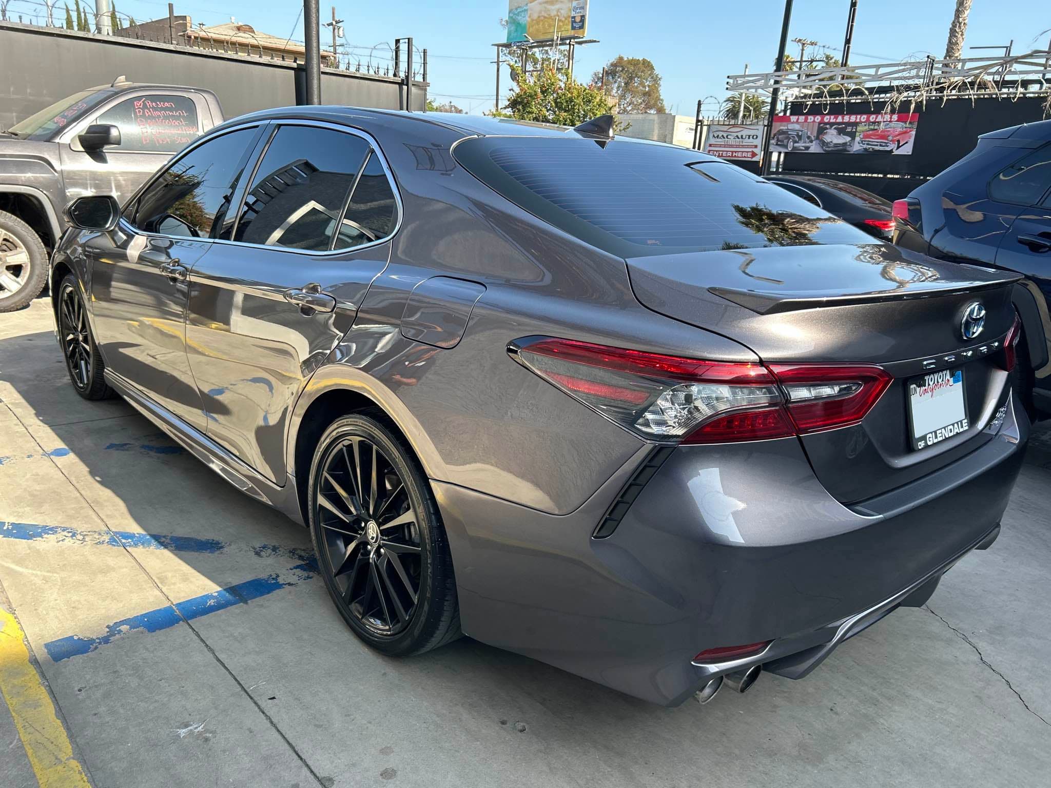 2023 Toyota Camry after rear-end collision repair in Los Angeles